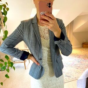 Banana Republic Striped Gray Blazer Size 2